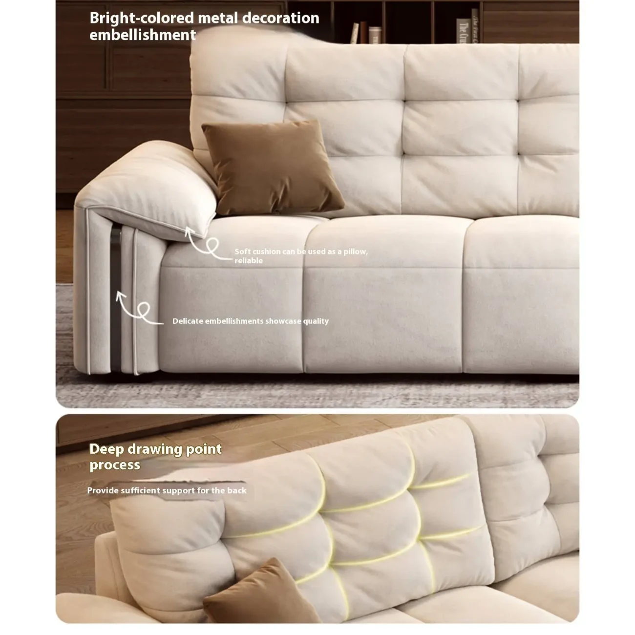 主图-03 Globe Sofa - Modular Italian Minimalist Elephant Ear Cat Scratch Fabric Sofa