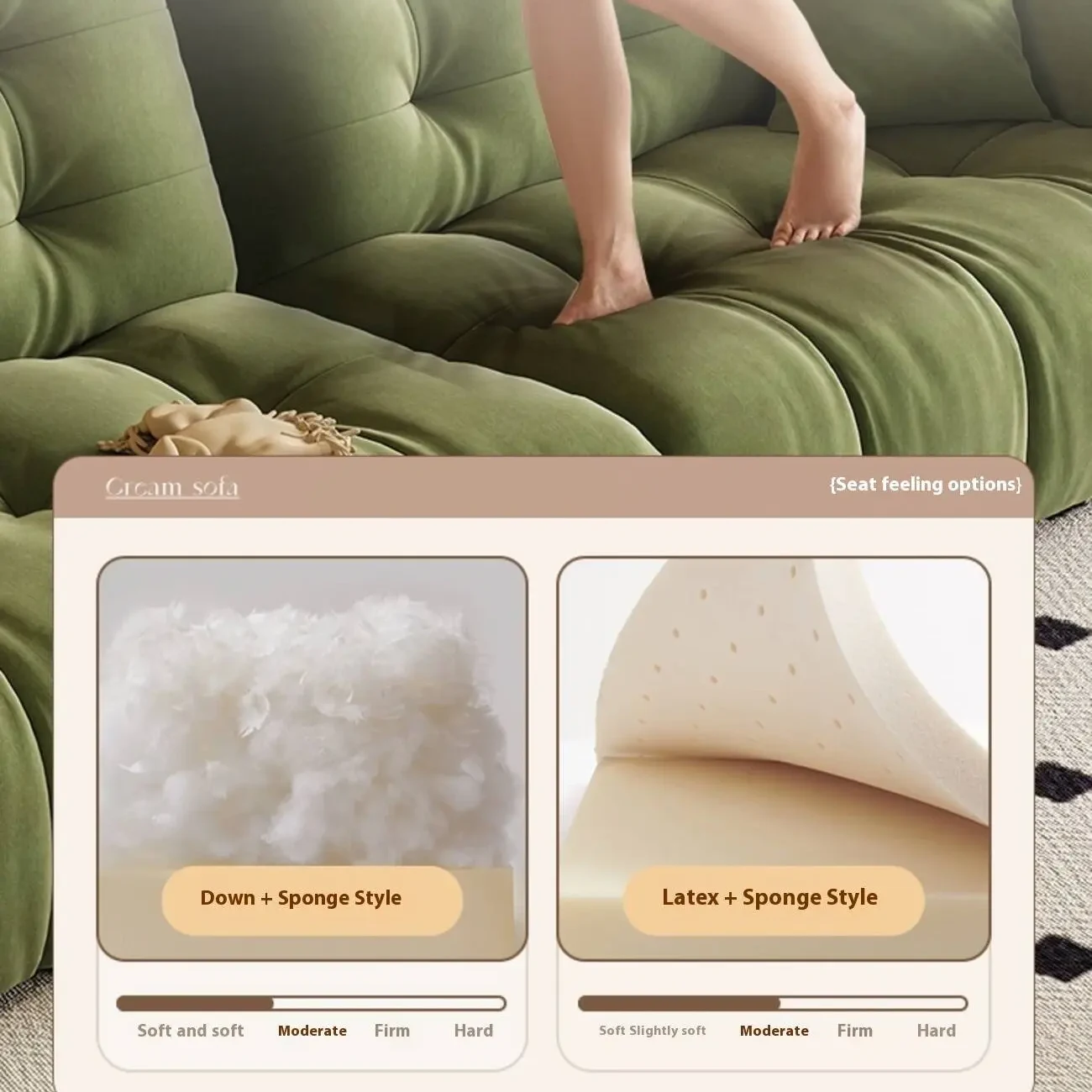 主图-03 Globe Sofa - French Vintage Cloud Fabric Sofa