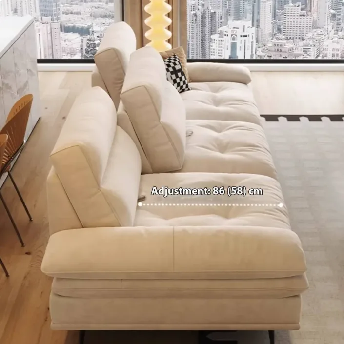 Globe Sofa - Straight-Line French Cream Style Adjustable Backrest Sofa Globe Sofa - Straight-Line French Cream Style Adjustable Backrest Sofa
