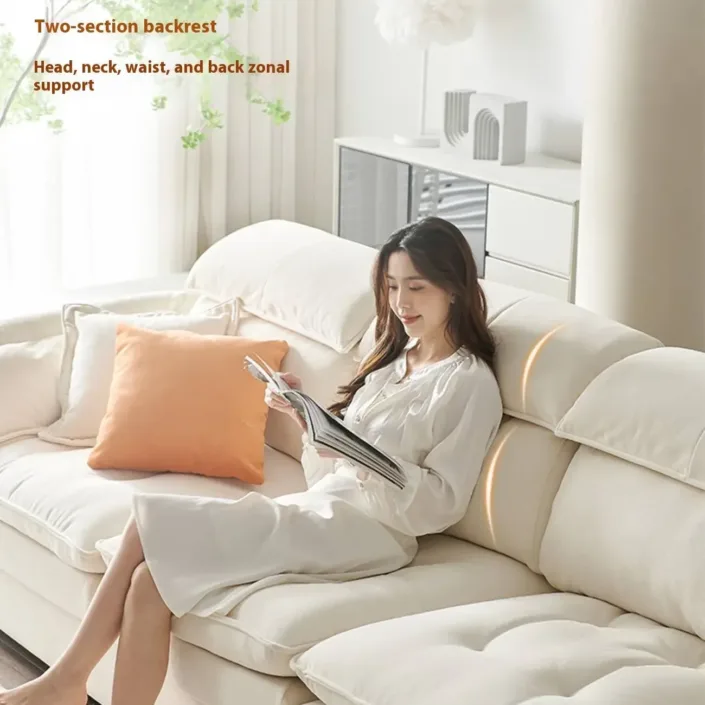 Globe Sofa - Minimalist Cat-Resistant Fabric Chaise Sofa Globe Sofa - Minimalist Cat-Resistant Fabric Chaise Sofa