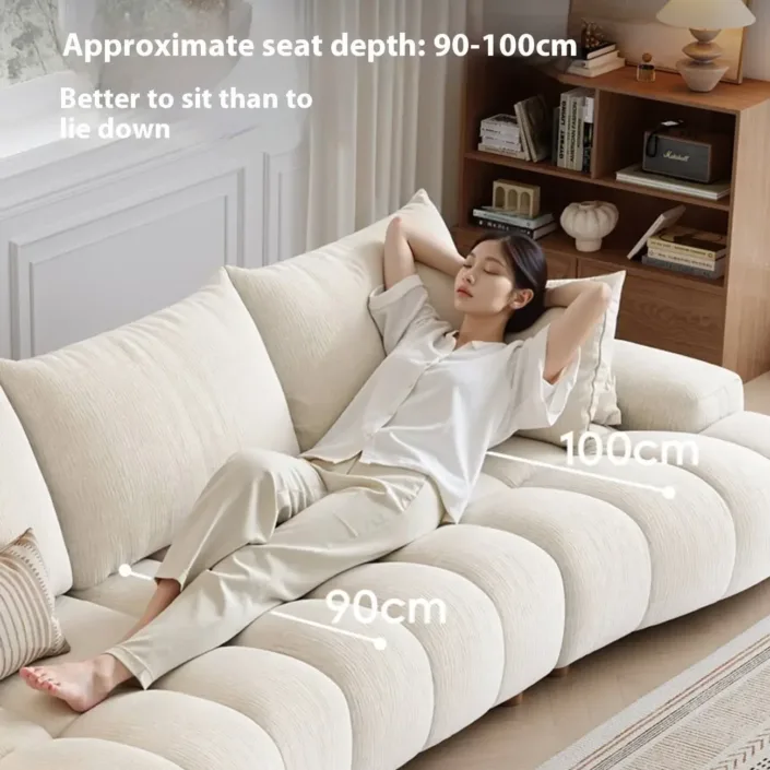 Globe Sofa - New Adjustable Deep-Seat Linear Fabric Sofa Globe Sofa - New Adjustable Deep-Seat Linear Fabric Sofa