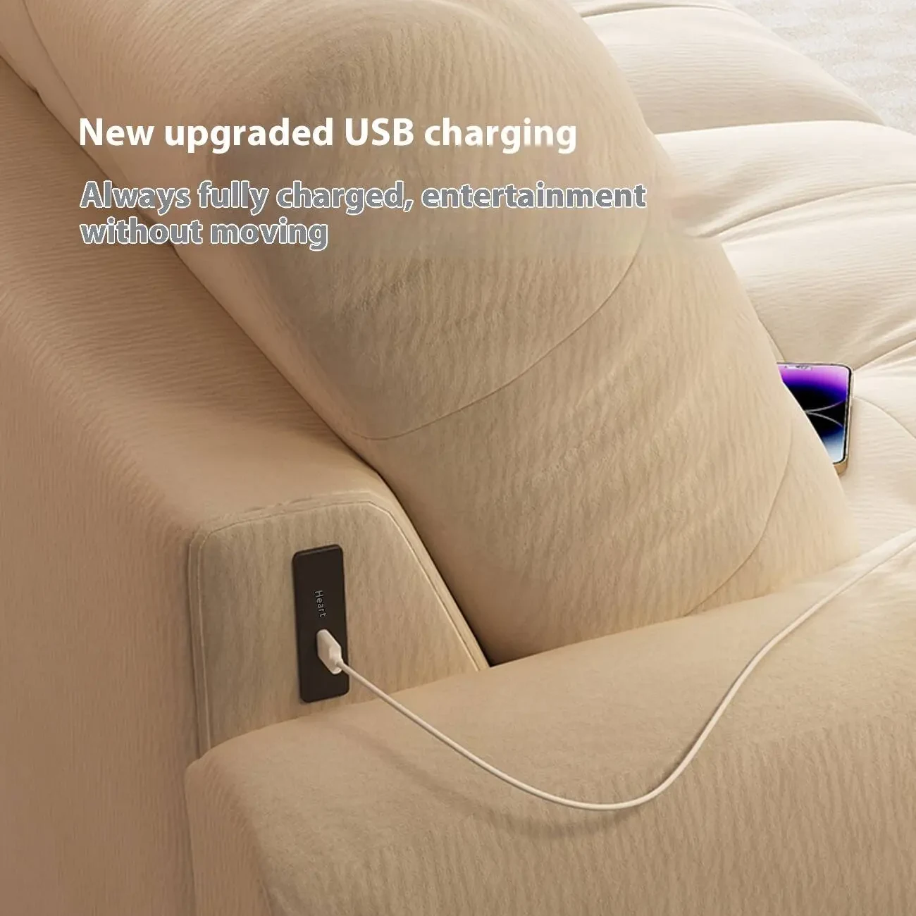 主图-03 Globe Sofa - Piano-Key Multi-Functional Lazy Fabric Sofa
