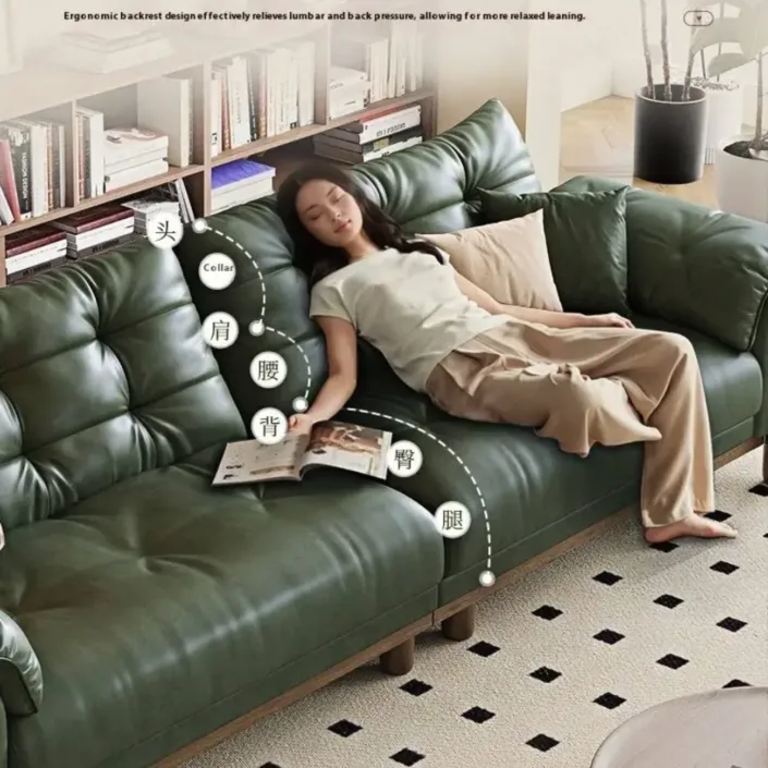 Globe Sofa - Chaise Longue Cloud Oil Wax Leather Sofa Globe Sofa - Chaise Longue Cloud Oil Wax Leather Sofa
