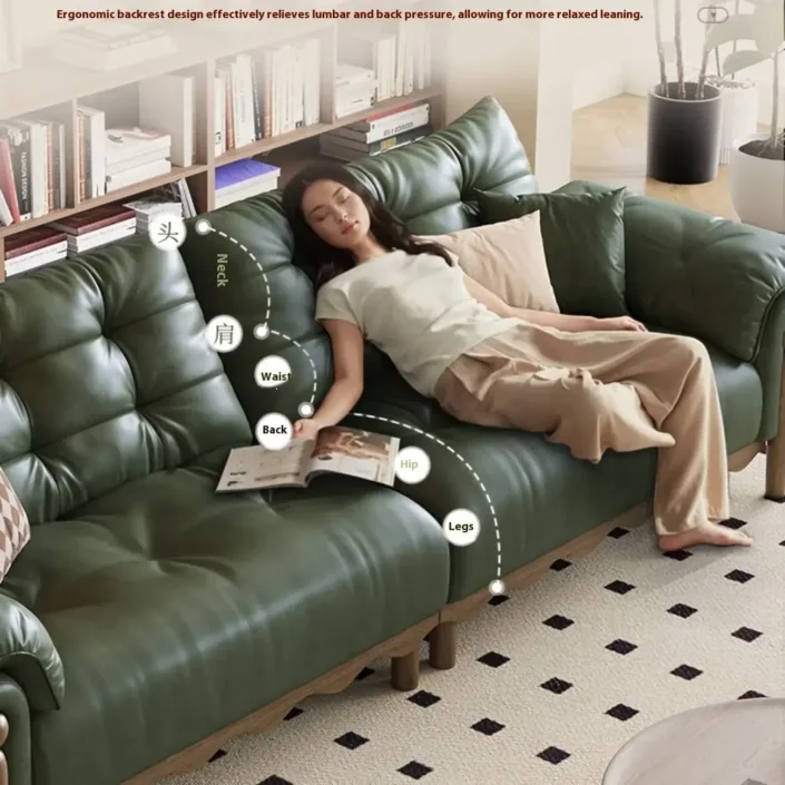 Globe Sofa - Solid Wood Sofa with Vintage Oil-Waxed Leather Globe Sofa - Solid Wood Sofa with Vintage Oil-Waxed Leather