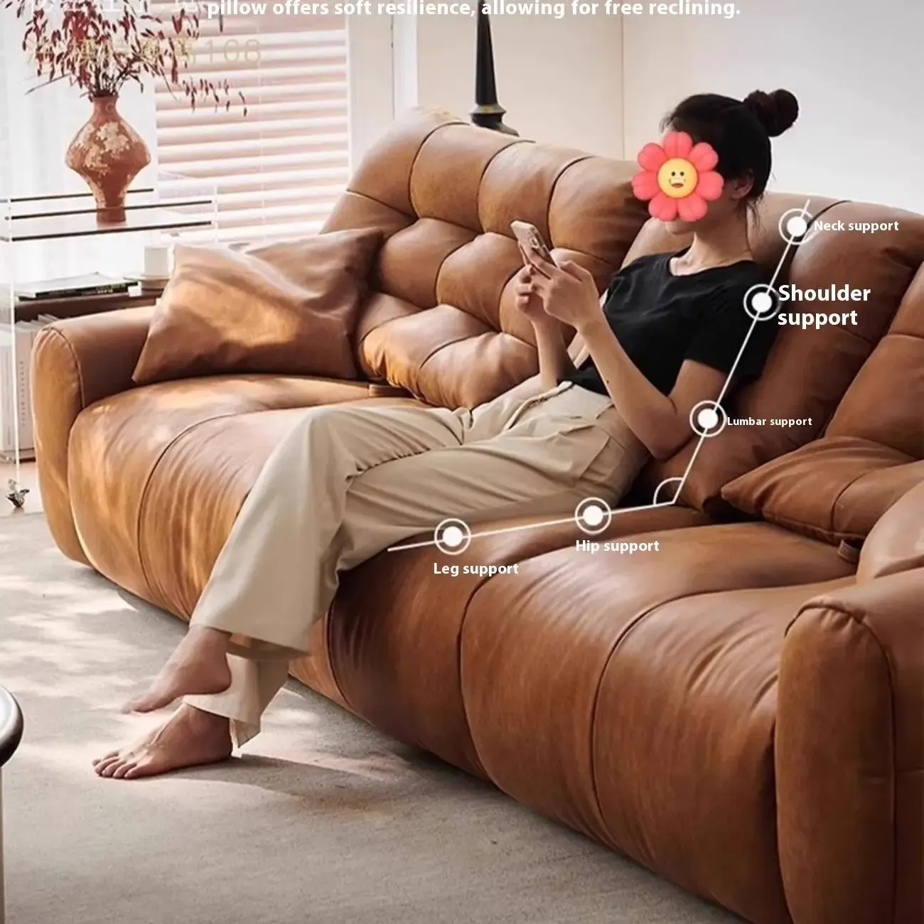 主图-03 Globe Sofa - Italian-style adjustable function leather sofa