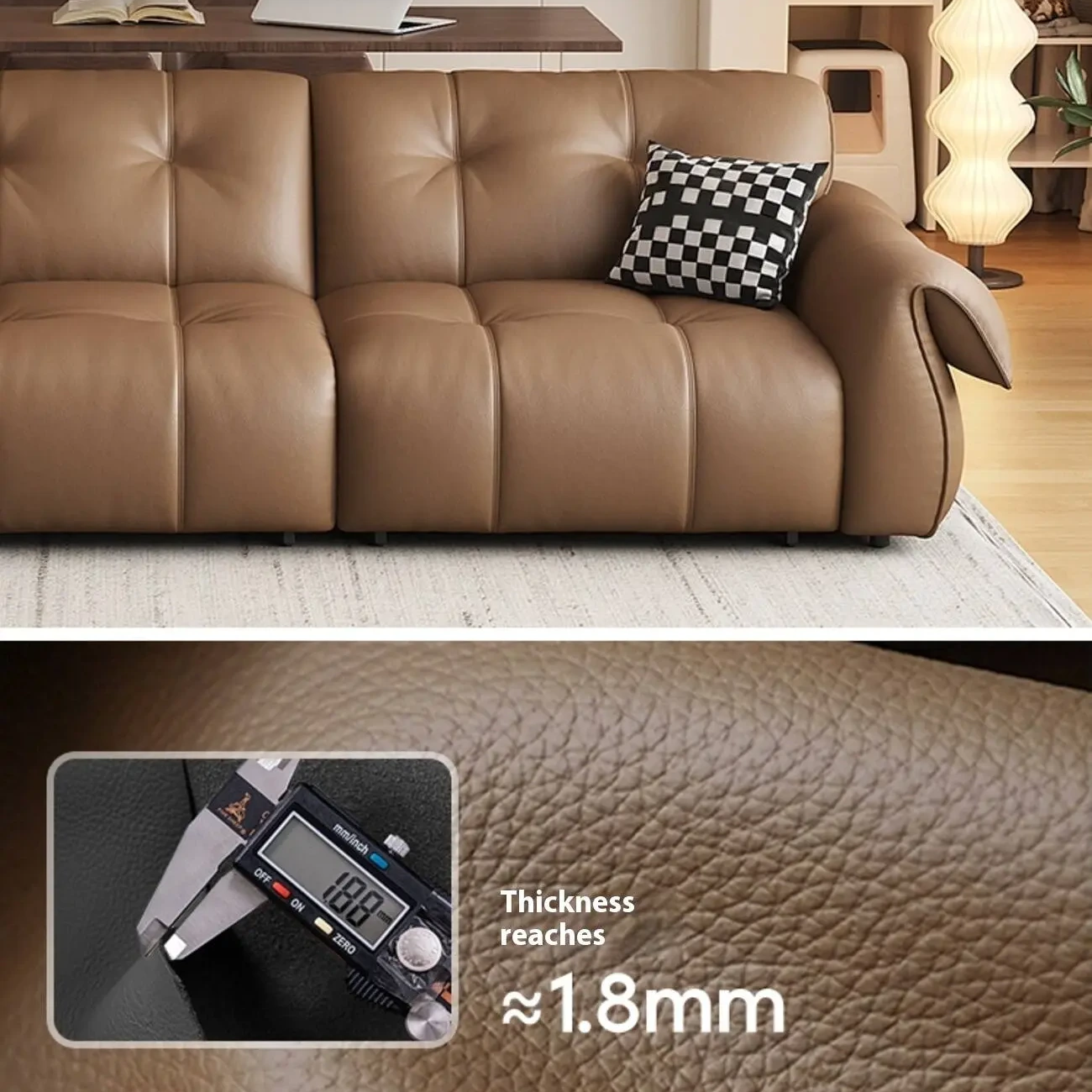 主图-03 Globe Sofa - Italian Minimalist Multifunctional Electric Leather Sofa