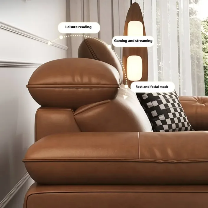 Globe Sofa - Oil-Waxed Leather French Solid Wood Sofa Globe Sofa - Oil-Waxed Leather French Solid Wood Sofa