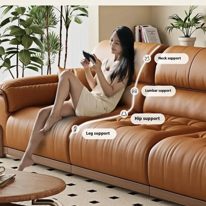Globe Sofa - Retro Style Electric Reclining Top-Grain Leather Sofa Bed Globe Sofa - Retro Style Electric Reclining Top-Grain Leather Sofa Bed