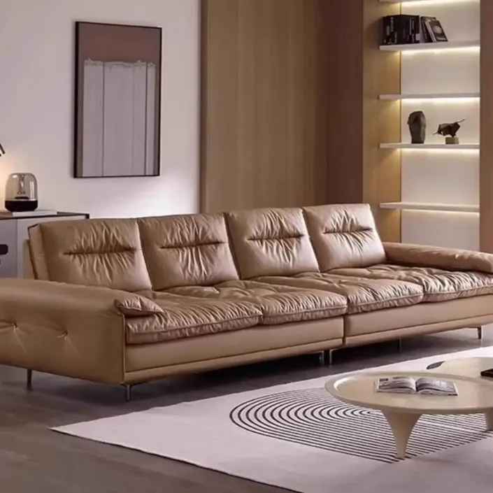 Globe Sofa - Elephant ear genuine leather sofa with adjustable backrest Globe Sofa - Elephant ear genuine leather sofa with adjustable backrest