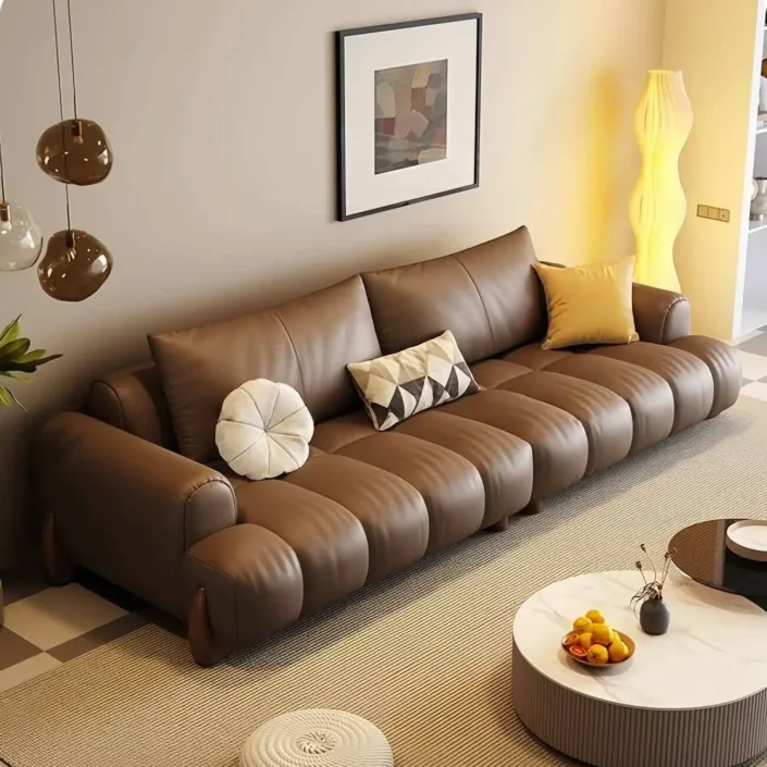 Globe Sofa - Italian Cream Style Straight Piano Key Sofa Globe Sofa - Italian Cream Style Straight Piano Key Sofa