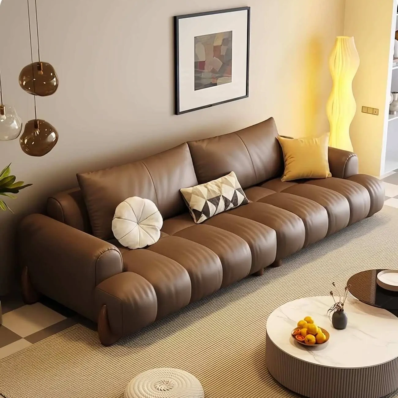 主图-03 Globe Sofa - Italian Cream Style Straight Piano Key Sofa