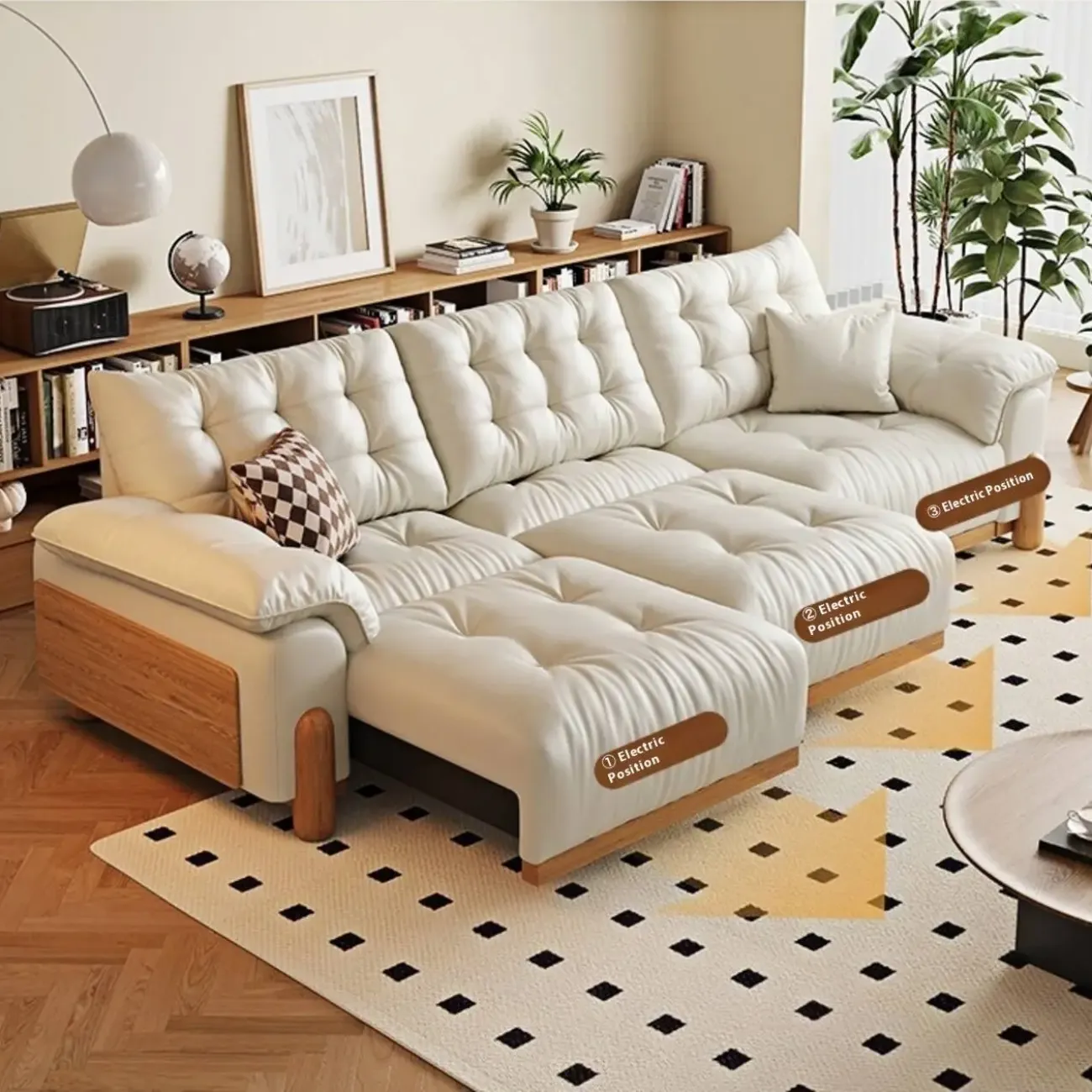 主图-03 Globe Sofa - Italian multi-functional extendable leather sofa