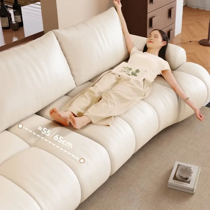 Globe Sofa - Simple curved genuine leather sofa Globe Sofa - Simple curved genuine leather sofa