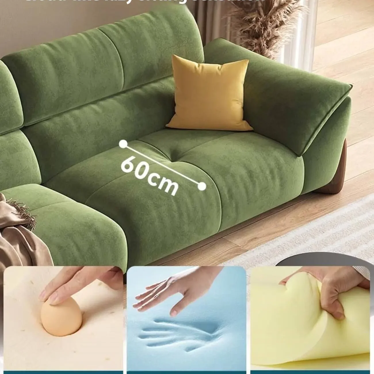 主图-04 Globe Sofa - Cream Vintage-style Fabric Sofa
