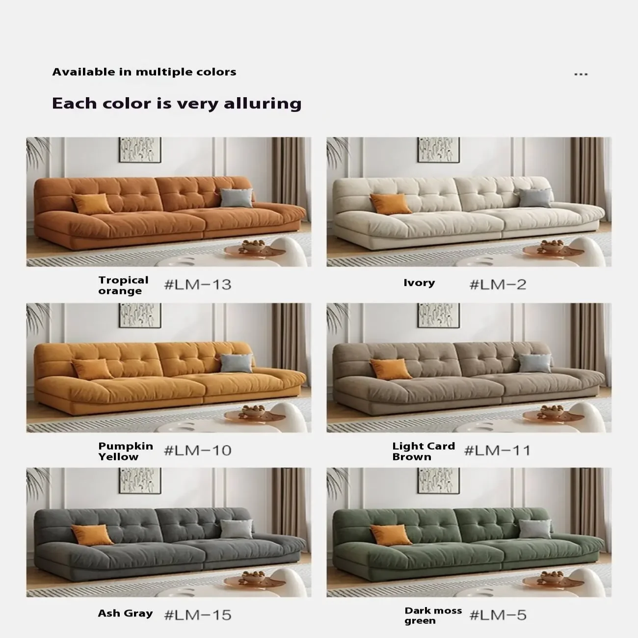 主图-04 Globe Sofa - Luxury Cloud-Shaped Straight-Back Sofa
