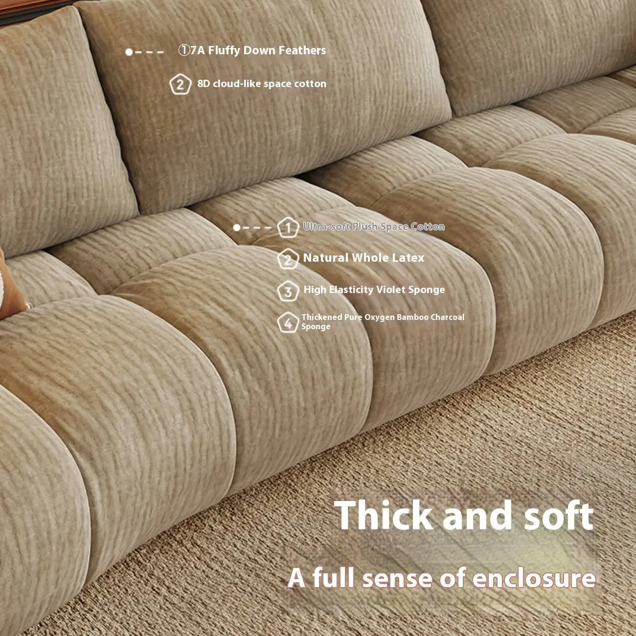 主图-04 Globe Sofa - Vintage-style curved fabric sofa