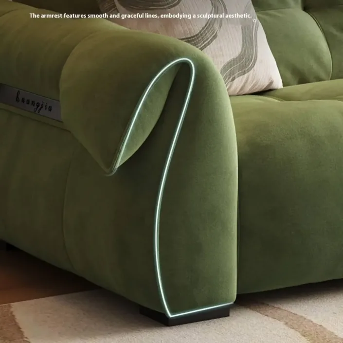 Globe Sofa - Swan Neck Cat-Scratch-Resistant Fabric Straight-Line Sofa Globe Sofa - Swan Neck Cat-Scratch-Resistant Fabric Straight-Line Sofa