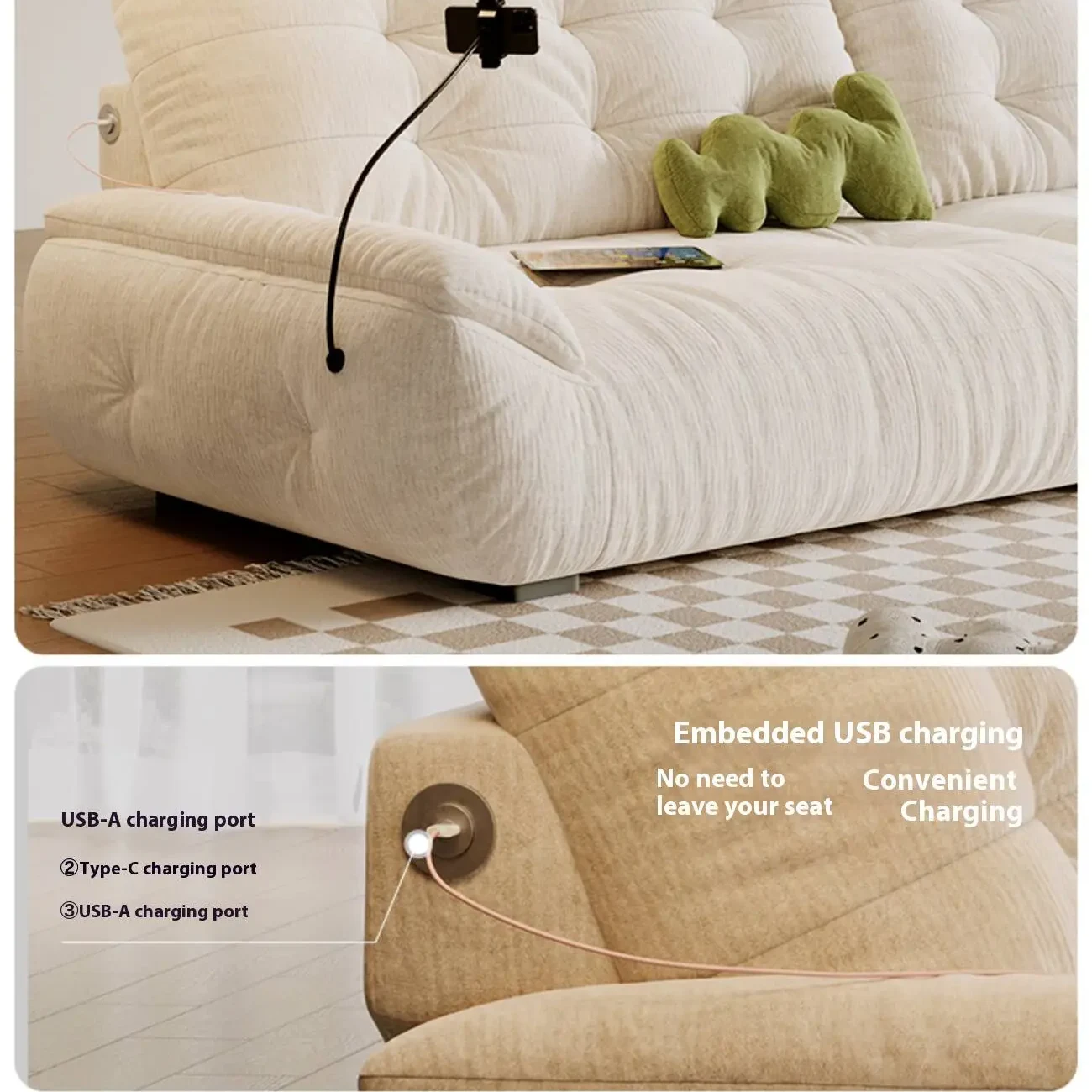 主图-04 Globe Sofa - Modular Puff Cloud Fabric Sofa
