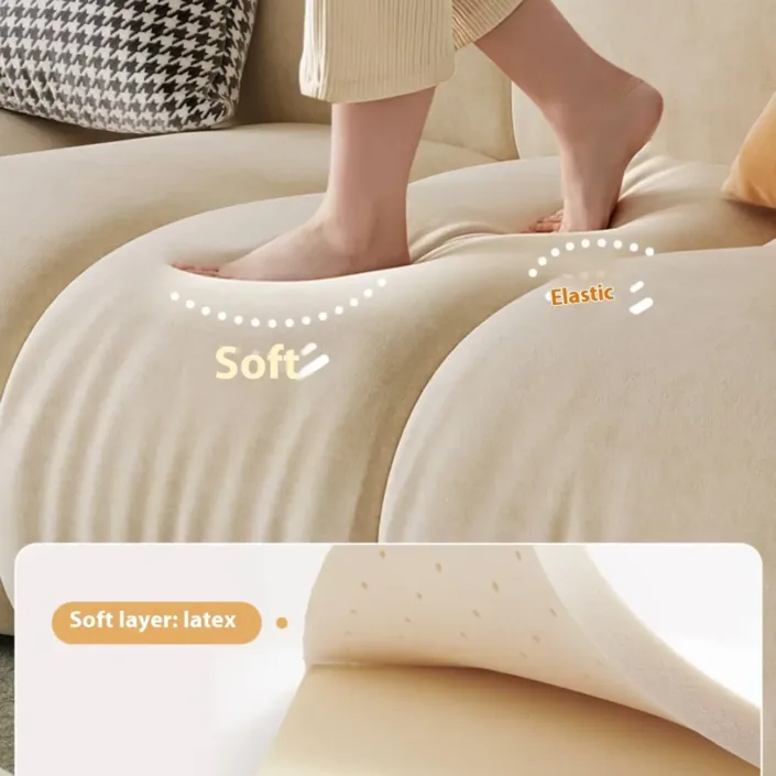 Globe Sofa - Retro Compact Straight Cotton Candy Sofa Globe Sofa - Retro Compact Straight Cotton Candy Sofa