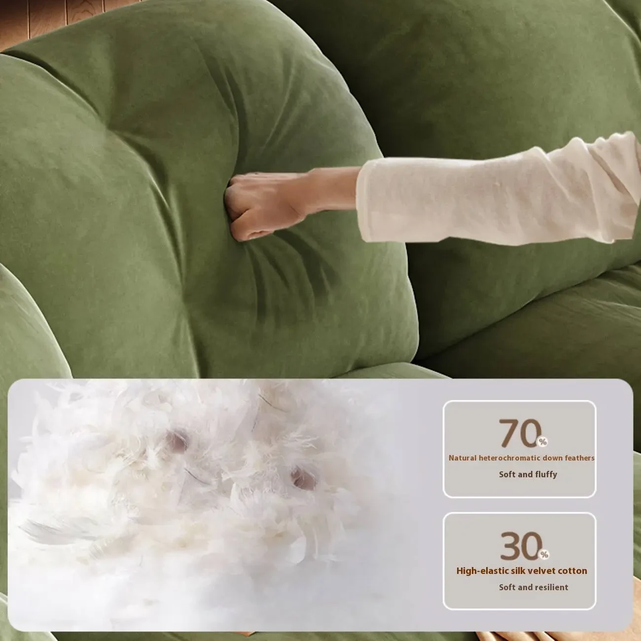 主图-04 Globe Sofa - Straight-Line Small Space Solid Wood Cloud Sofa