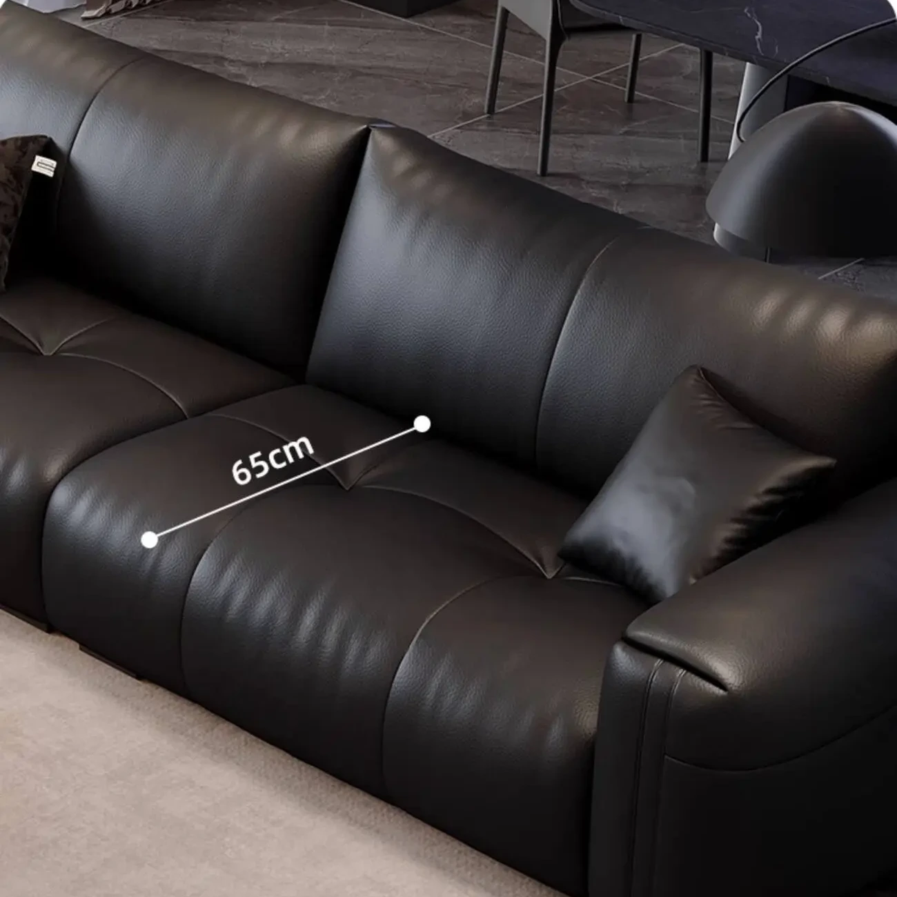 主图-04 Globe Sofa - Minimalist Comfort Cloud Leather Sofa