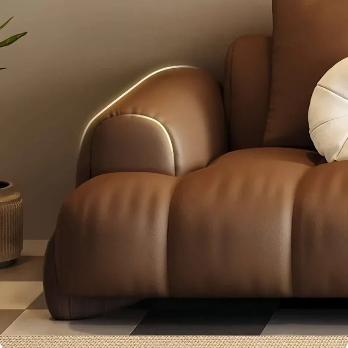 Globe Sofa - Italian Cream Style Straight Piano Key Sofa Globe Sofa - Italian Cream Style Straight Piano Key Sofa