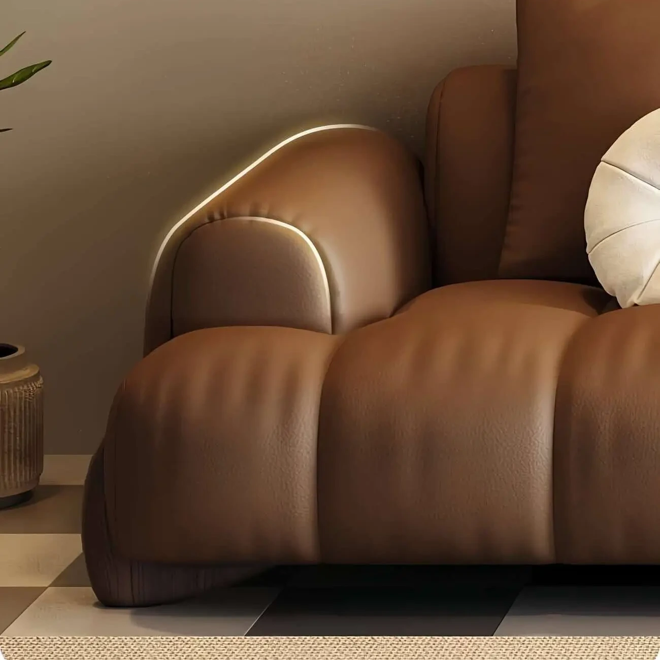 主图-04 Globe Sofa - Italian Cream Style Straight Piano Key Sofa