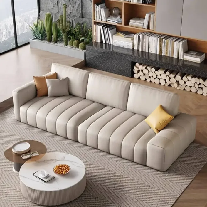 Globe Sofa - Light luxury piano key leather sofa Globe Sofa - Light luxury piano key leather sofa