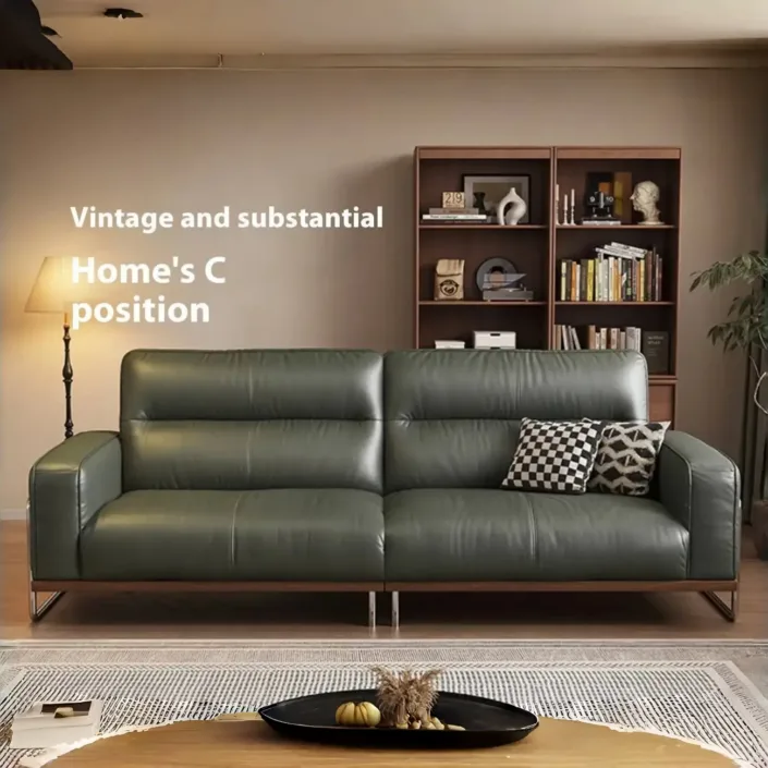 Globe Sofa - Solid Wood Italian Vintage New Leather Sofa Globe Sofa - Solid Wood Italian Vintage New Leather Sofa