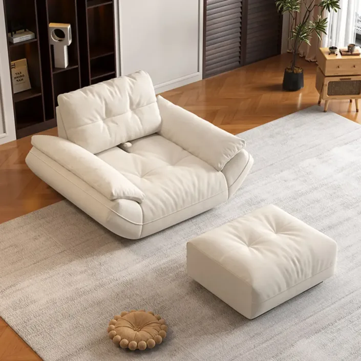Creamy single sofa chair