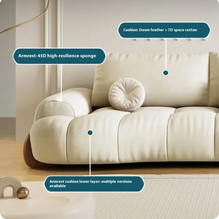 Globe Sofa - New French Curved Tech Fabric Sofa Globe Sofa - New French Curved Tech Fabric Sofa