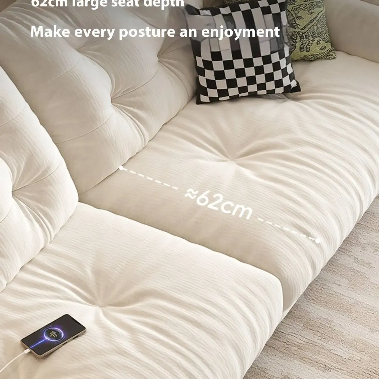 主图-05 Globe Sofa - Chenille Functional Charging Space Cloud Sofa