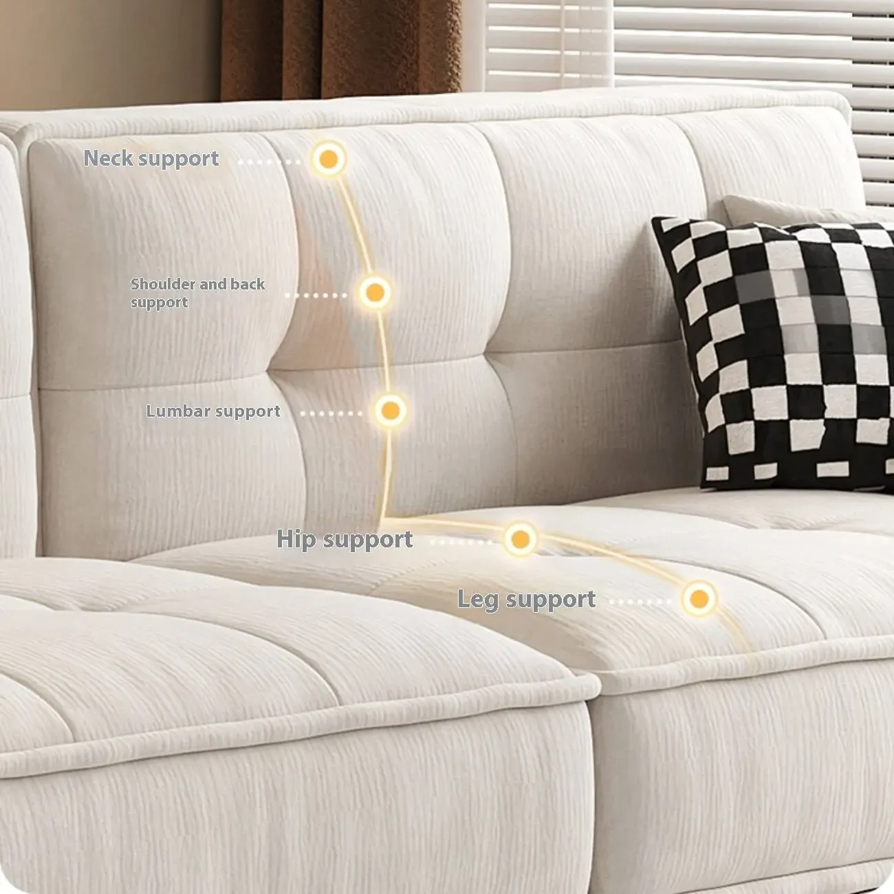 主图-05 Globe Sofa - Medieval-style solid wood fabric sofa