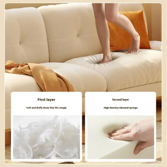 Globe Sofa - Nordic Cream Style Tech Wool Cloud Sofa Globe Sofa - Nordic Cream Style Tech Wool Cloud Sofa