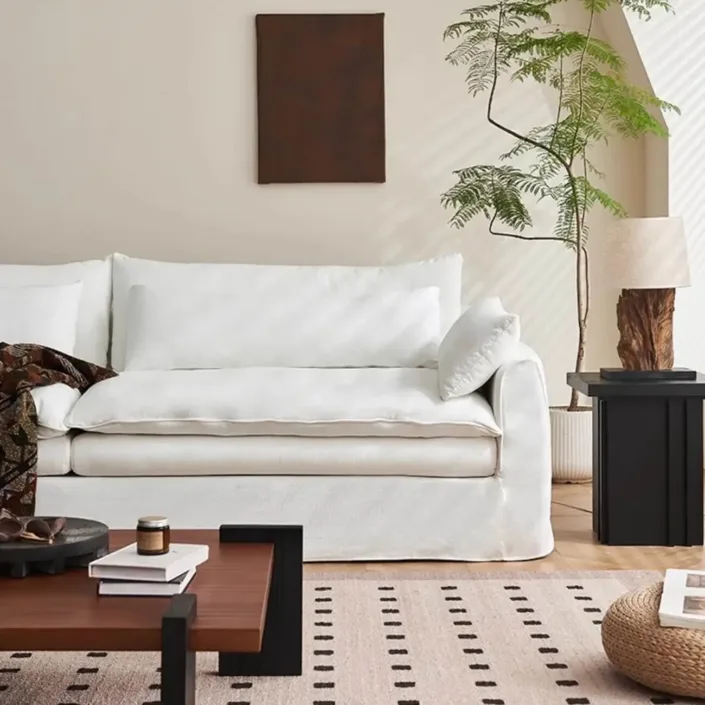 Globe Sofa - Linen Fabric Fully Removable and Washable French Sofa Globe Sofa - Linen Fabric Fully Removable and Washable French Sofa