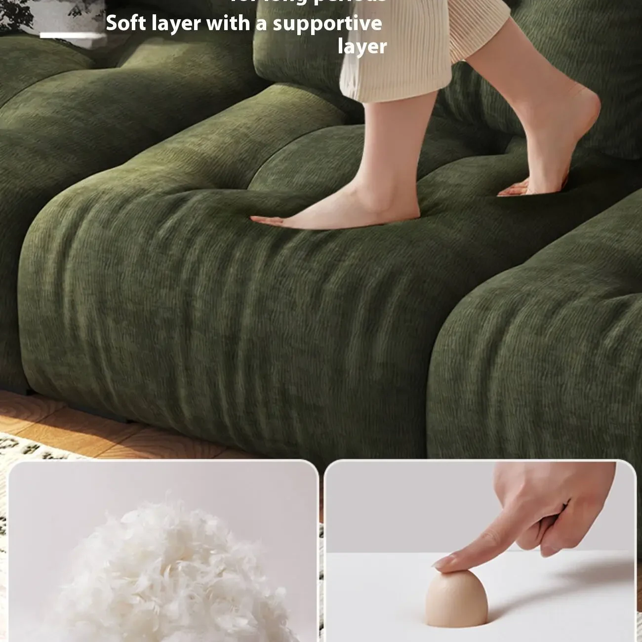 主图-05 Globe Sofa - Chenille Italian Minimalist Adjustable Fabric Sofa