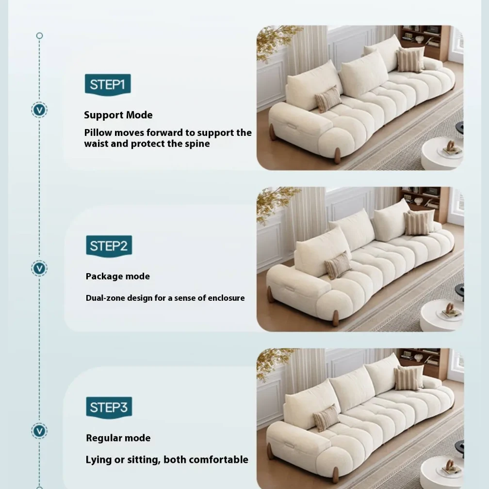 主图-05 Globe Sofa - New Adjustable Deep-Seat Linear Fabric Sofa
