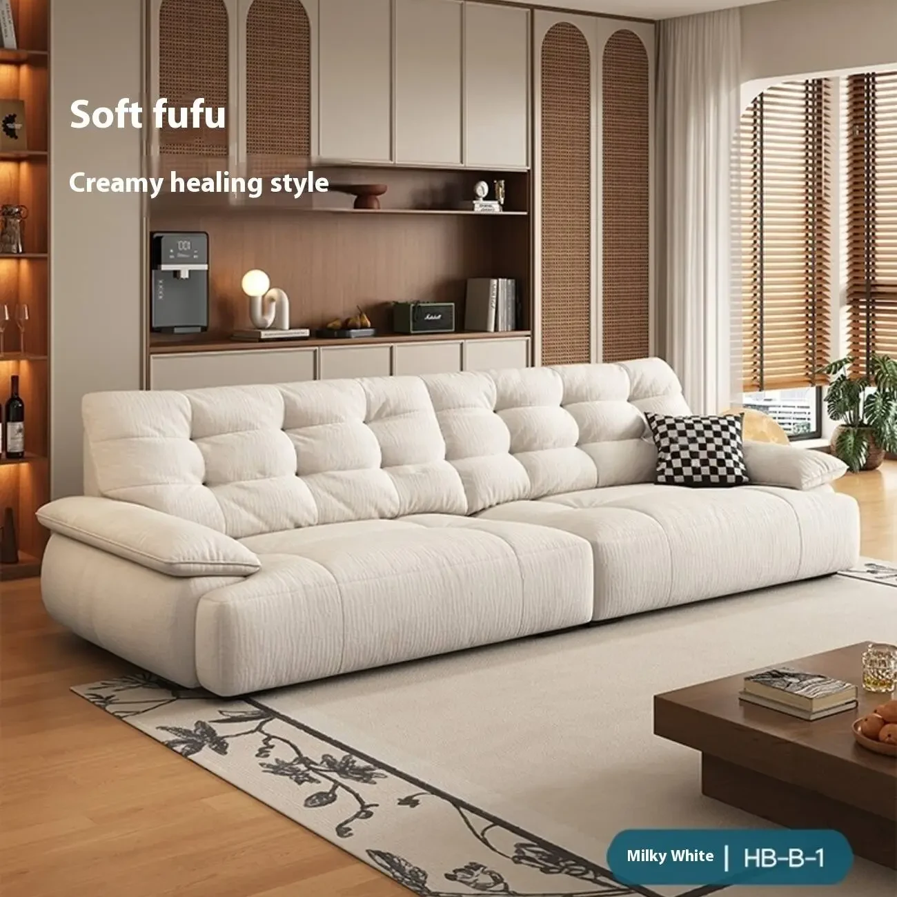 主图-05 Globe Sofa - New Vintage-Style Deep-Seat Fabric Sofa