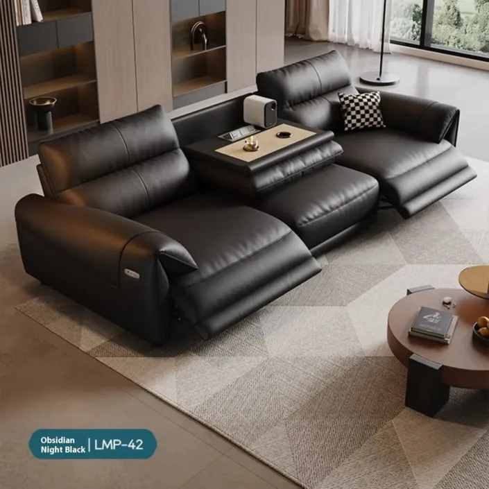 Globe Sofa - Multifunctional Cup Holder Leather Sofa Globe Sofa - Multifunctional Cup Holder Leather Sofa