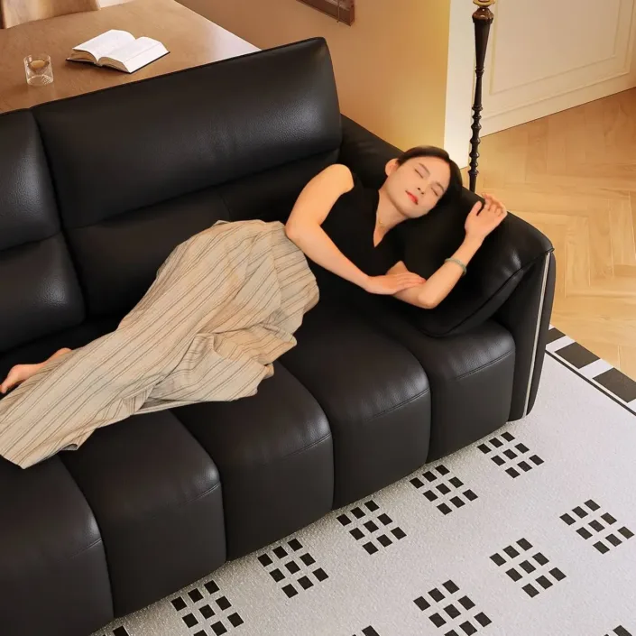 Globe Sofa - Italian Minimalist Elephant Ear Genuine Leather Sofa Globe Sofa - Italian Minimalist Elephant Ear Genuine Leather Sofa