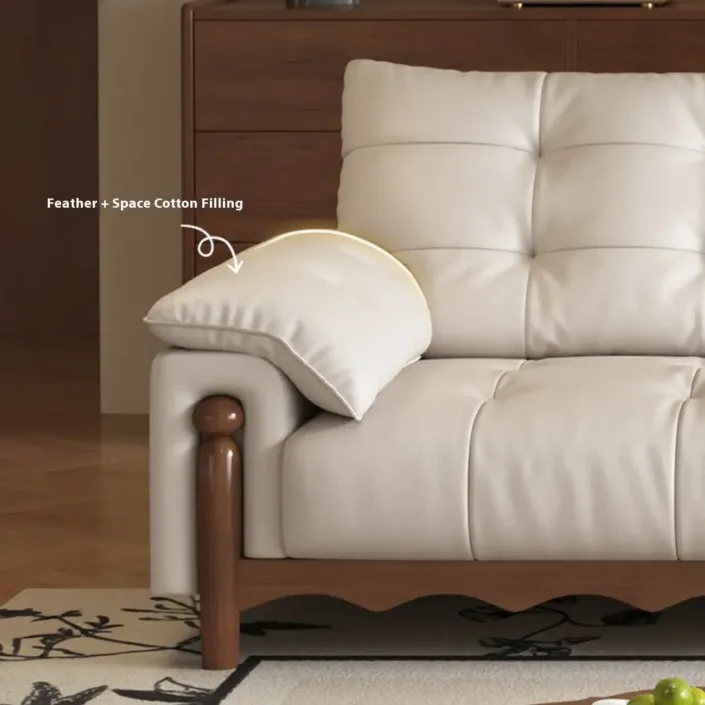 Globe Sofa - Italian Minimalist Mid-Century Cloud Leather Sofa Globe Sofa - Italian Minimalist Mid-Century Cloud Leather Sofa