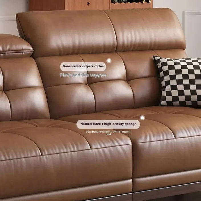 Globe Sofa - Oil-Waxed Leather French Solid Wood Sofa Globe Sofa - Oil-Waxed Leather French Solid Wood Sofa