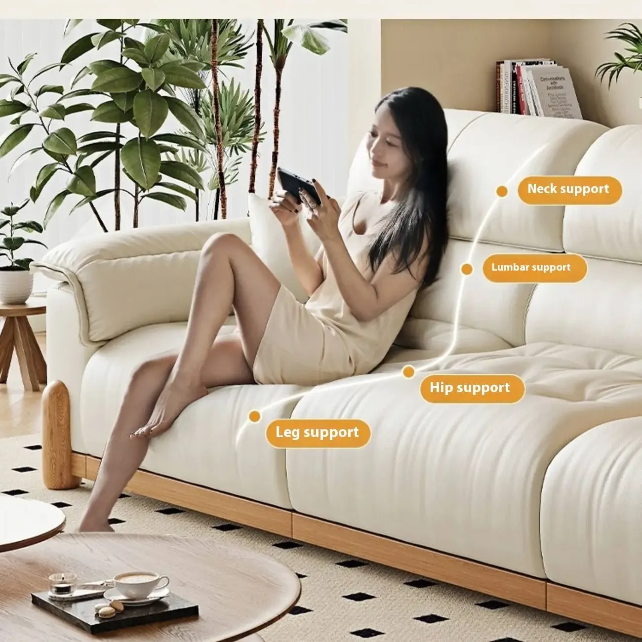 主图-05 Globe Sofa - Vintage-Style Multifunctional Electric Top-Grain Leather Sofa