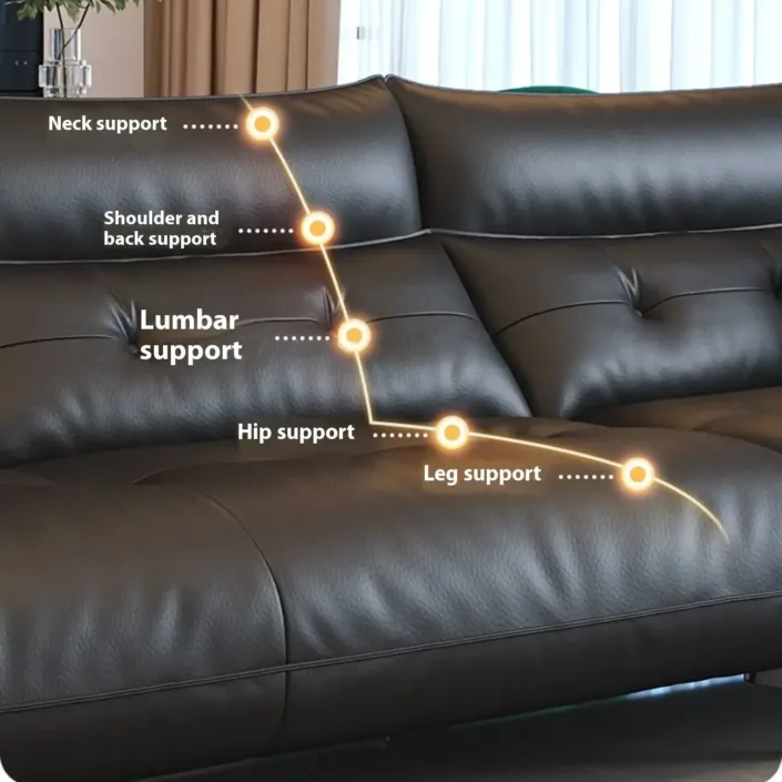 Globe Sofa - Compact-style straight-back leather sofa Globe Sofa - Compact-style straight-back leather sofa