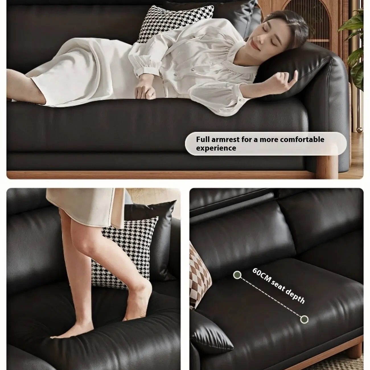 主图-05 Globe Sofa - Warm and retro genuine leather sofa
