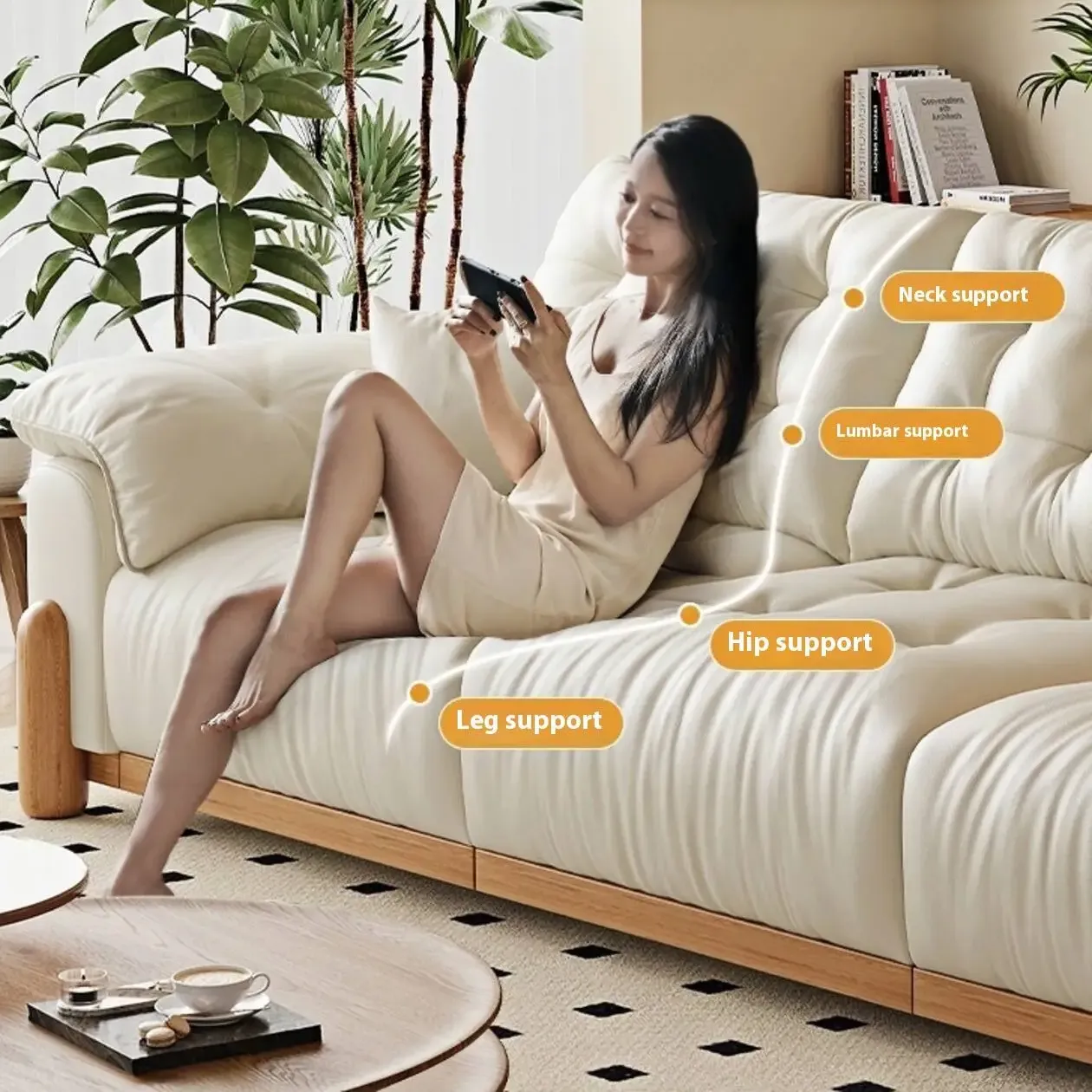 主图-05 Globe Sofa - Italian multi-functional extendable leather sofa