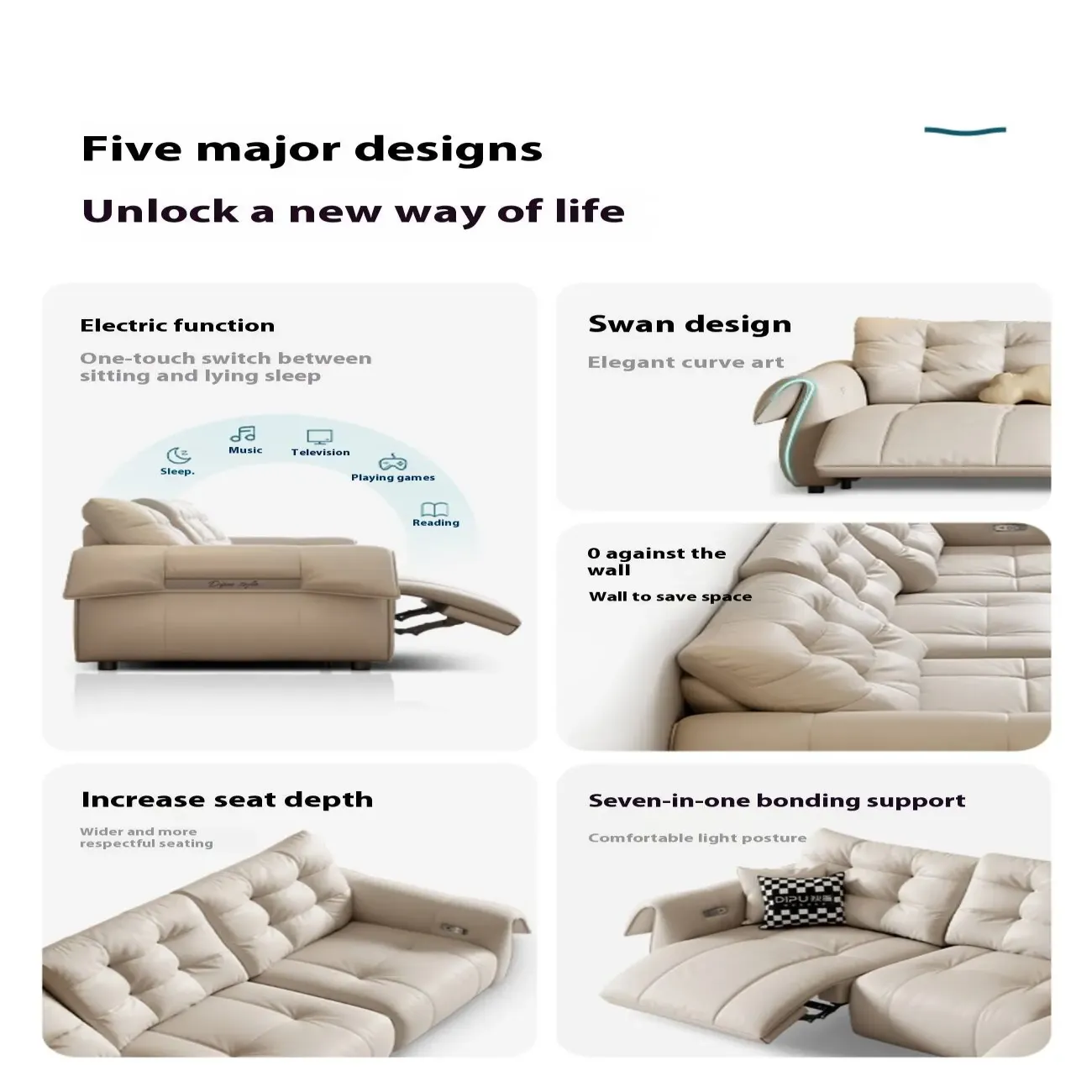主图-05 Globe Sofa - Swan Neck Multifunctional Electric Sofa