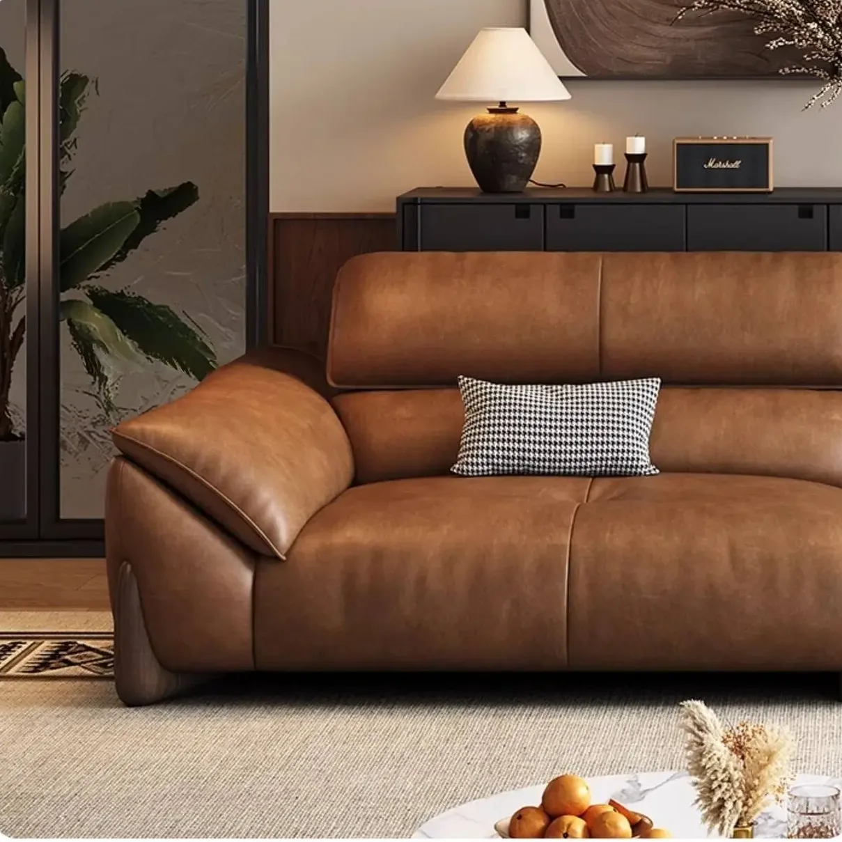 主图-05 Globe Sofa - Italian light luxury oil-wax leather sofa