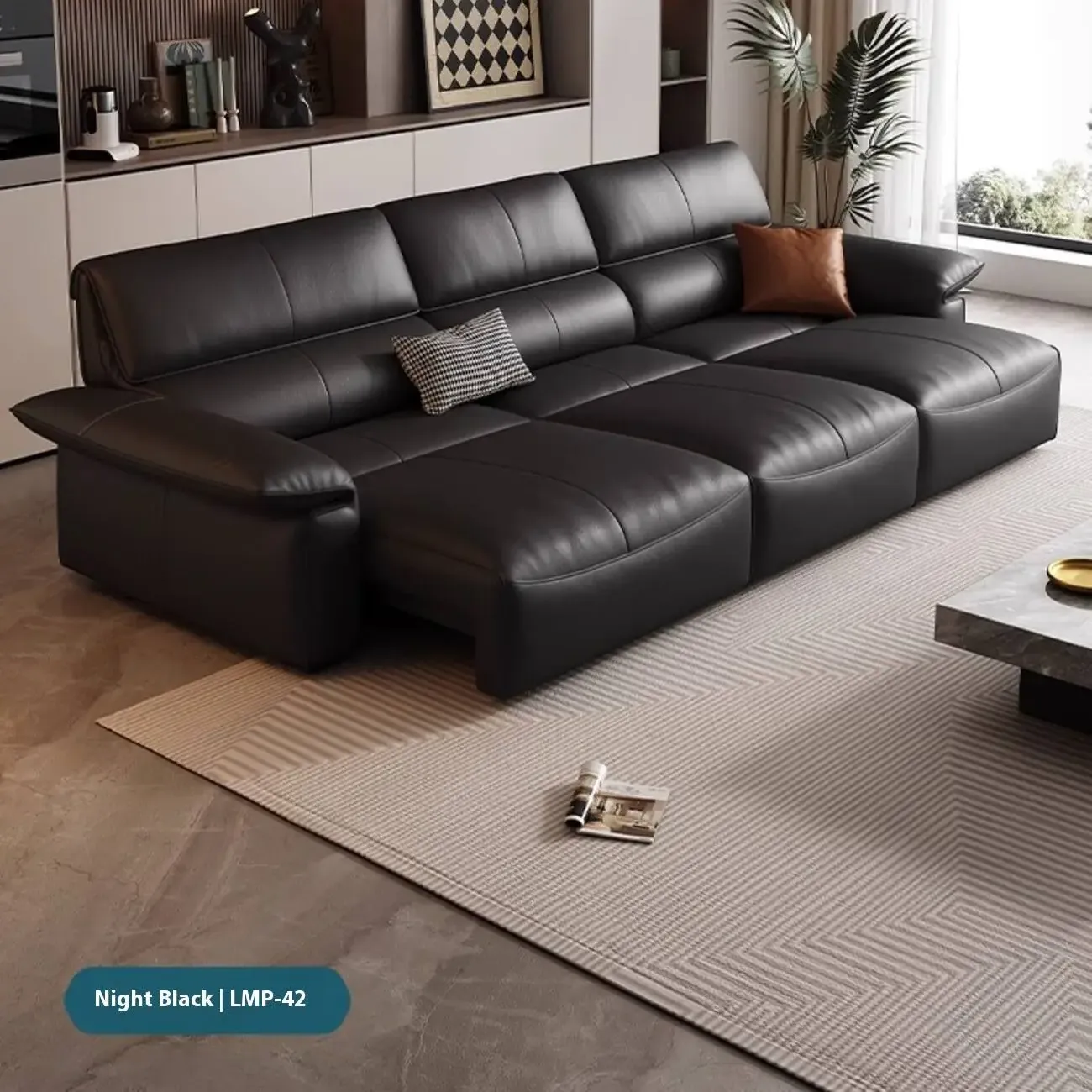 主图-05 Globe Sofa - Italian genuine leather electric multi-functional sofa bed