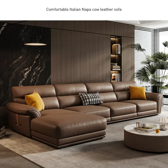 Globe Sofa - Italian minimalist light luxury top-grain leather sofa Globe Sofa - Italian minimalist light luxury top-grain leather sofa
